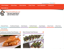 Tablet Screenshot of chinesefoodsrecipe.com